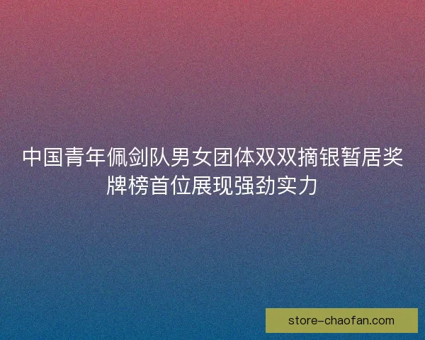 中国青年佩剑队男女团体双双摘银暂居奖牌榜首位展现强劲实力