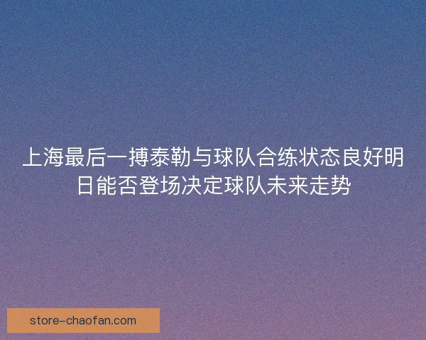 上海最后一搏泰勒与球队合练状态良好明日能否登场决定球队未来走势 上海最后一搏泰勒与球队合练状态良好明日能否登场决定球队未来走势